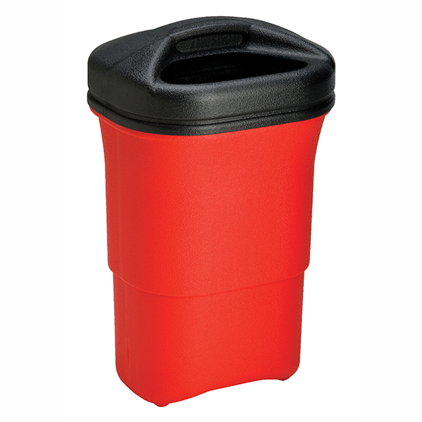 Poubelle rouge Pro avec couvercle avec ouverture pour déchets