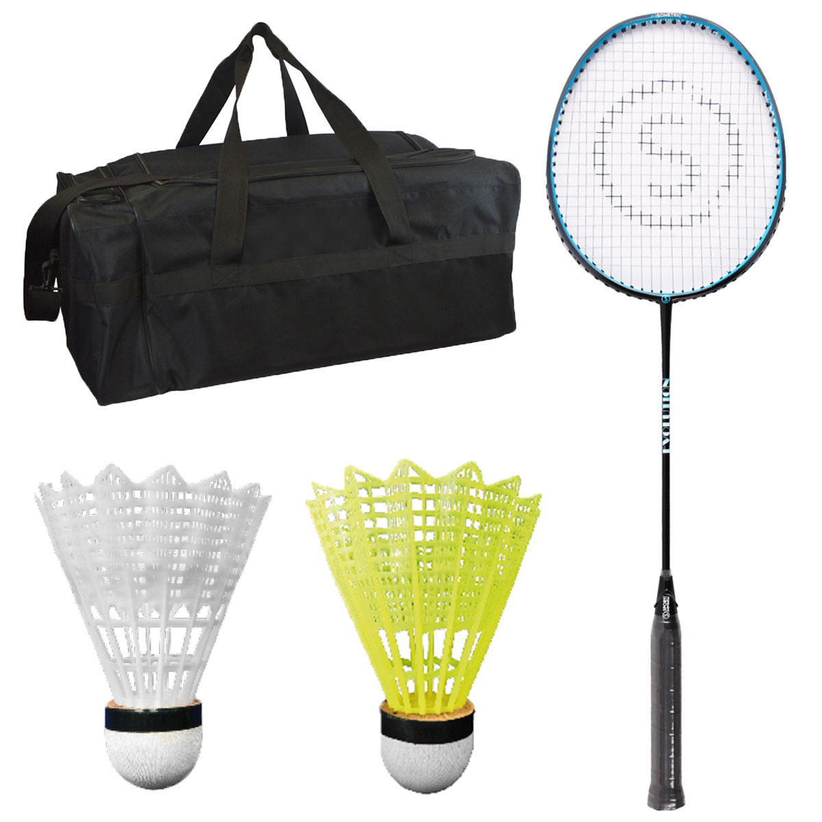 Badmintonschläger und Shuttles