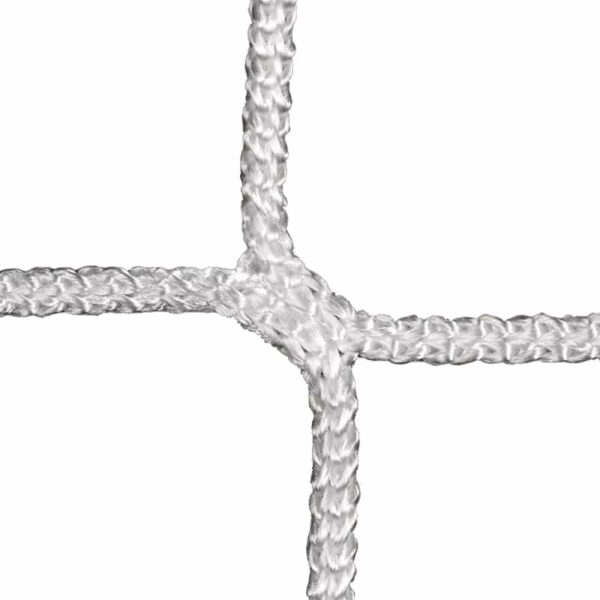 Detail eines knotenlosen weissem Netz aus 3mm starkem Polyester
