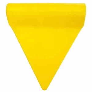 gelbes Dreieck aus Metall für die Spielstandsanzeige Alu
