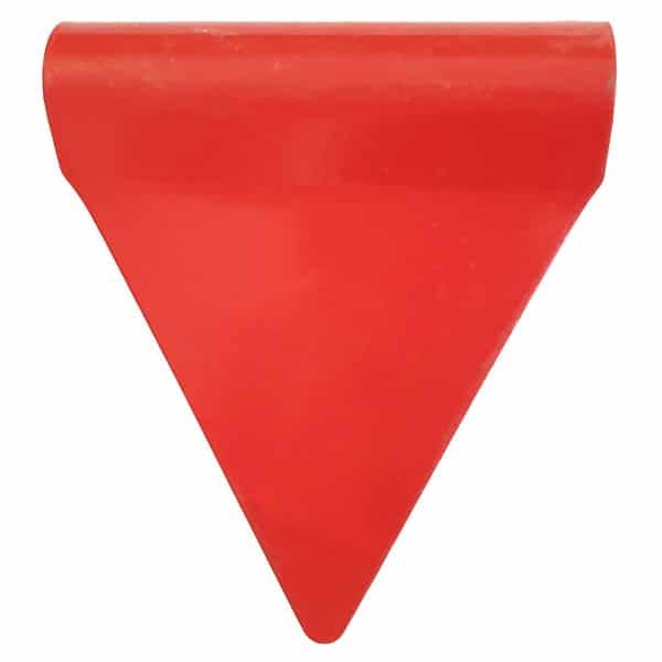rotes Dreieck aus Metall für die Spielstandsanzeige Alu