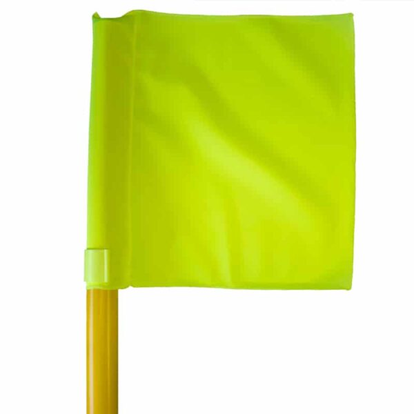 Drapeau de corner jaune 45 x 45 cm pour poteau de corner