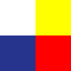 jaune / rouge / blanc / bleu