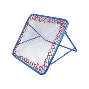 blauer Tchoukball Rebounder mit festem Winkel in der Grösse 1 x 1 m