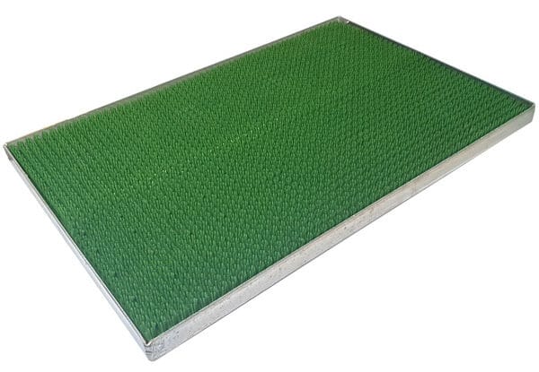 Bassin d'arrêt de sable avec paillasson vert 60 x 40 x 3 cm