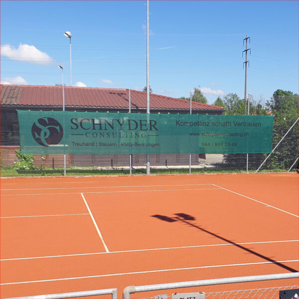 Bâche de tennis verte foncé en format 2 x 12 m
